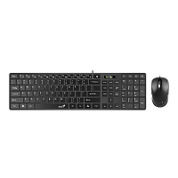 Проводная клавиатура+мышь Genius SlimStar C126, Black