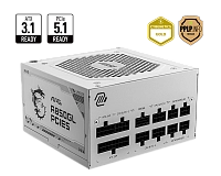 Блок питание - MSI MAG A850GL PCIE5, 80 Plus Gold, Modular, White