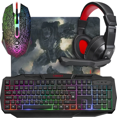 Игравая клавиатура + мышь+наушники Defender Target MKP-350