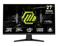 MSI - 27" MAG 274QF Gaming Monitor, IPS, 0,5mc, 180hz, WQHD (2560x1440), HDMI+DP, Black 