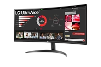 LG - 34" 34WR50QK-B.ADG Monitor, VA, 5mc, 100Hz, WQHD (3440x1440), HDMI+Display Port, Black (маркиро