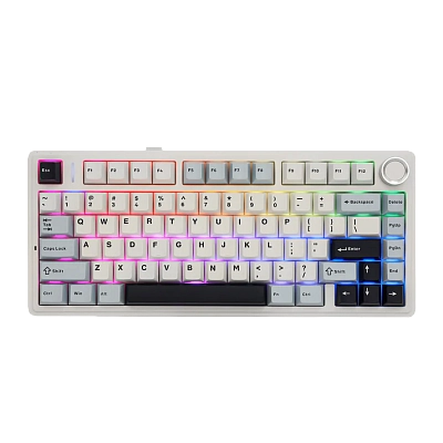 Клавиатура механическая AULA F75(white/blue/grey)