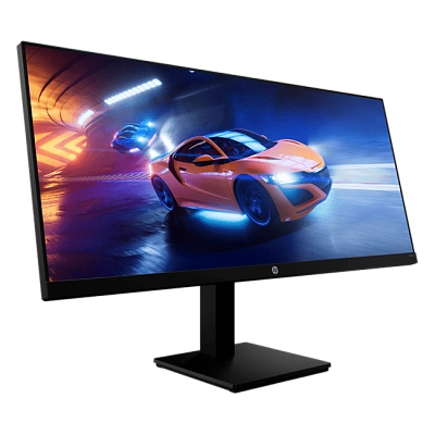 HP - 34" X34 Monitor, IPS, 1mc, 165Hz, WQHD (3440x1440) 4K, HDMI, DisplayPort, (2V7W6AA) Black 