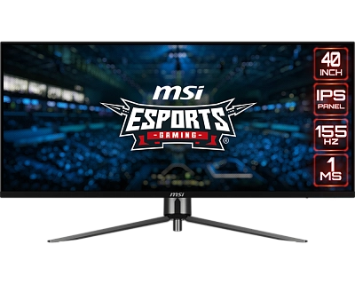 MSI - 40" MAG401QR Gaming Monitor, IPS, 1mc, 155hz, UWQHD (3440x1440), HDMI+DP+TypeC, Black 