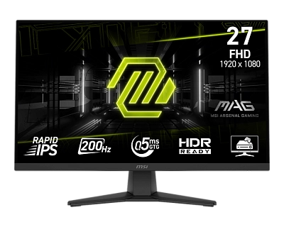 MSI - 27" MAG 272F Gaming Monitor, IPS, 0,5mc, 200hz, FHD (1920x1080), HDMI+DP, Black 