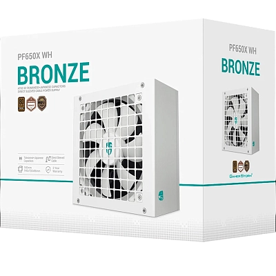 Блок питание Deepcool GamerStorm PF650X White (650W, 80+ Bronze, APFC, 20+4 pin)