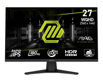 MSI - 27" MAG 274QF Gaming Monitor, IPS, 0,5mc, 180hz, WQHD (2560x1440), HDMI+DP, Black