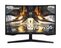 Samsung - 27" LS27AG550EPXUZ Odyssey G5 Curved Gaming Monitor, IPS, 165Hz, 1mc, QHD (2560x1440),HDMI