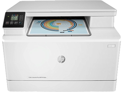 HP - Color LaserJet Pro MFP M182n <7KW54A> (A4, 16стр/мин, 256Mb, LCD, МФУ, сетевой, USB2.0)