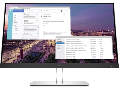 HP - 23" EliteDisplay E23 G4 Monitor, IPS, HDMI, 5mc, FHD (1920x1080), Silver (9VF96AA)