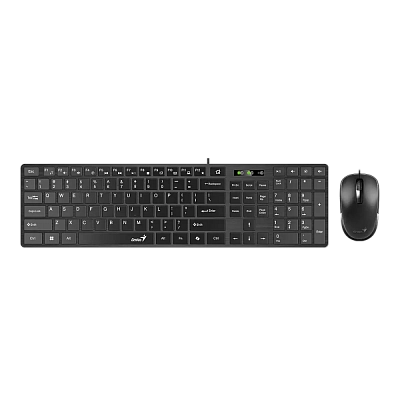 Проводная клавиатура+мышь Genius SlimStar C126, Black