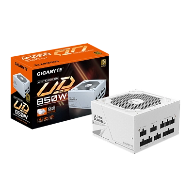 Gigabyte UD850GM PG5W White 850W, 120mm, 80 Plus Gold,  Modular ATX Power Supply 