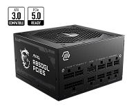 MSI MPG A850GL PCIE5, 80 Plus Gold, Modular,  850 Watt Power Supply