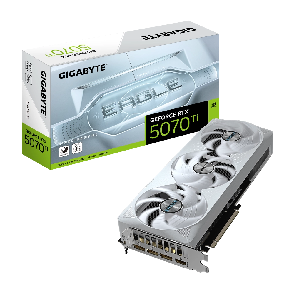 Gigabyte - 16GB GeForce RTX5070Ti EAGLE OC ICE SFF GV-N507TEAGLEOC ICE-16GD
