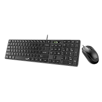 Проводная клавиатура+мышь Genius SlimStar C126, Black