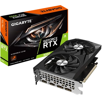 Gigabyte - 8GB GeForce RTX3050 WINDFORCE V2 GV-N3050WF2V2-8GD