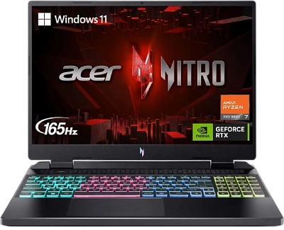 Acer Nitro 16 (AMD Ryzen 7 - 7840HS/ DDR5 16GB/ SSD 1000GB/ 16" WQXGA 165Hz/ 8GB RTX4060/ Backlit)