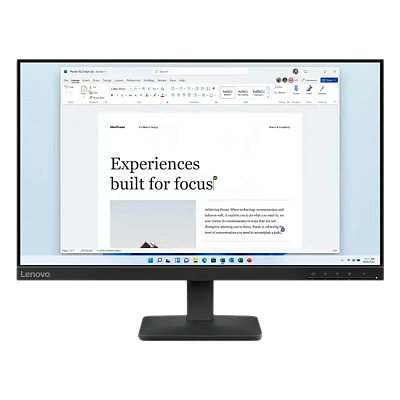 Lenovo - 24" ThinkVision S24-4e Monitor, IPS, 4ms, 100Hz, FHD (1920x1080), HDMI, VGA