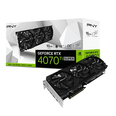 PNY - 16GB GeForce RTX4070Ti SUPER VERTO OC GDDR6 3-DP HDMI