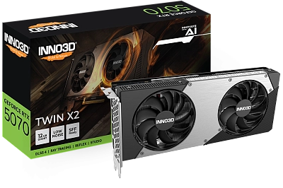 Inno3D - 12GB GeForce RTX5070 TWIN X2 GDDR7 192bit (N50702-12D7-195064N)