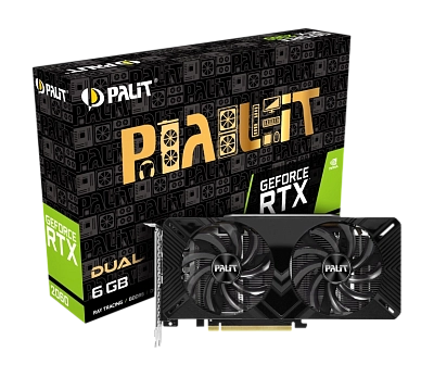 Palit - 6GB GeForce RTX2060 Dual GDDR6 192bit DP HDMI DVI