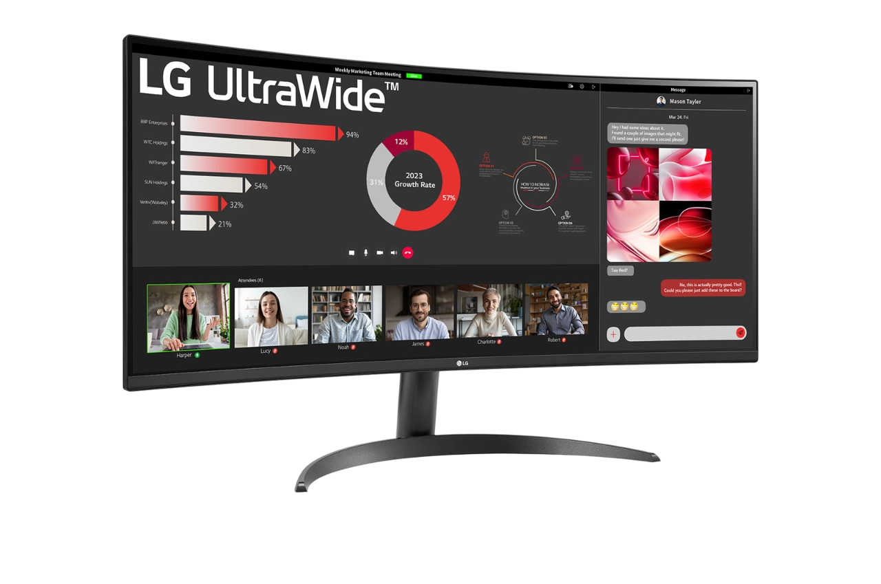 LG - 34" 34WR50QK-B.ADG Monitor, VA, 5mc, 100Hz, WQHD (3440x1440), HDMI+Display Port, Black (маркиро